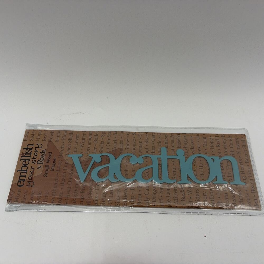 Embellish Your Story by Roeda #101360 VACATION word Magnet Demdaco 2012 NEW